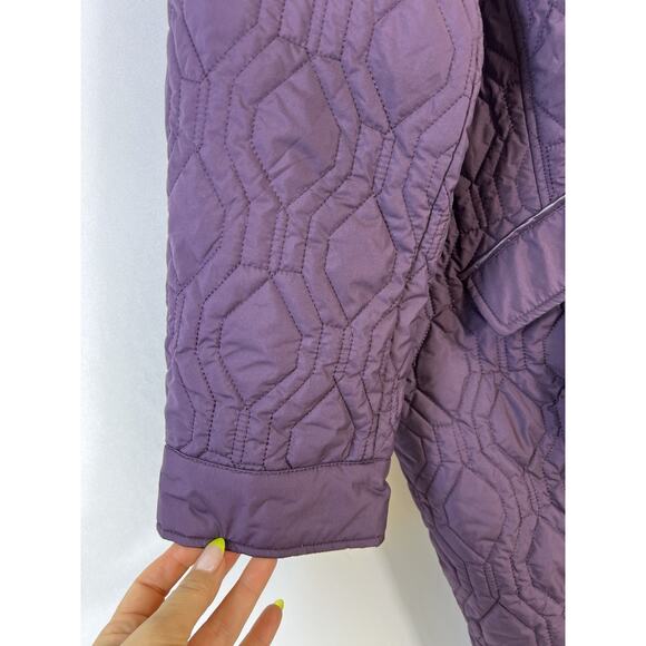 NWT Woman's Lands' End Quilted Insulated Barn Jacket Size 3X/24W-26W Purple - Picture 5 of 14